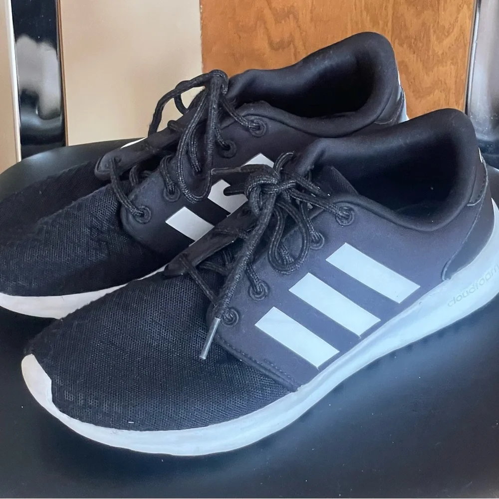 Adidas Black and White Sneakers - Picture 2 of 4